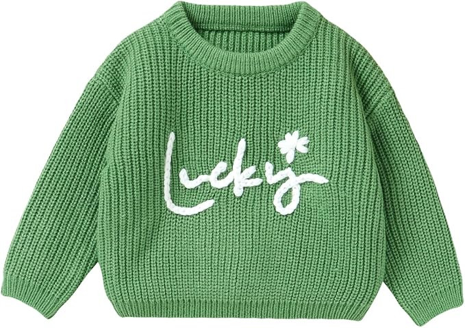 Toddler Baby Boys Girls Sweater Embroidered Long Sleeve Sweater Knitted Shirt Spring Festival Out... | Amazon (US)