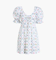 The Ophelia Mini Dress - Butterfly Trellis Cotton Sateen | Hill House Home