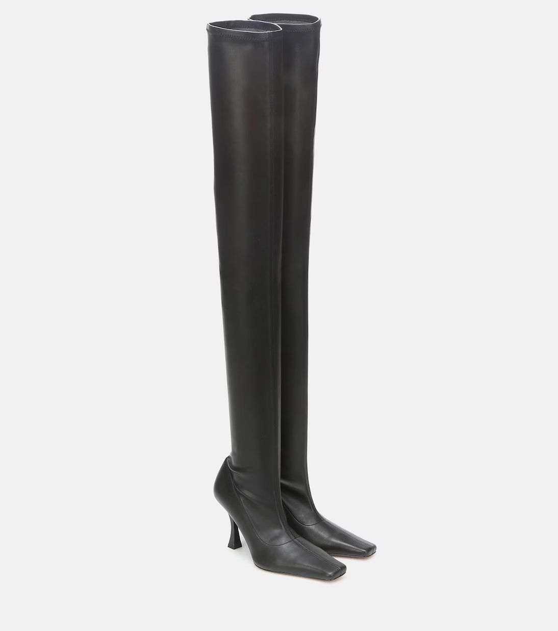 Faux leather over-the-knee boots | Mytheresa (UK)