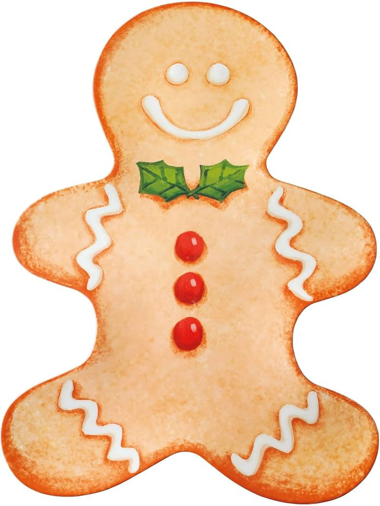 UPware Shape Platter Melamine Serving Platter BPA Free Food Platter 17 Inch Gingerbread Man Shape... | Amazon (US)
