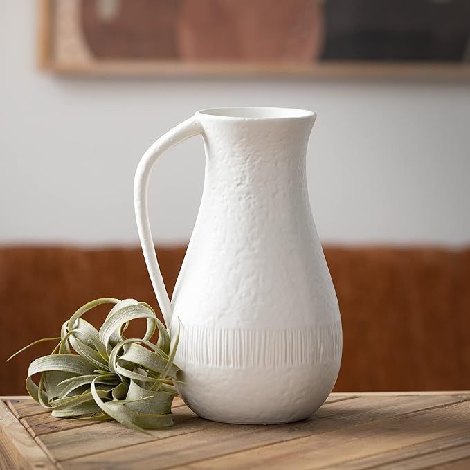 Sullivans Ceramic Vase with Handle, Vases for Flowers, Modern White Vases for Home Decor, Vases f... | Amazon (US)