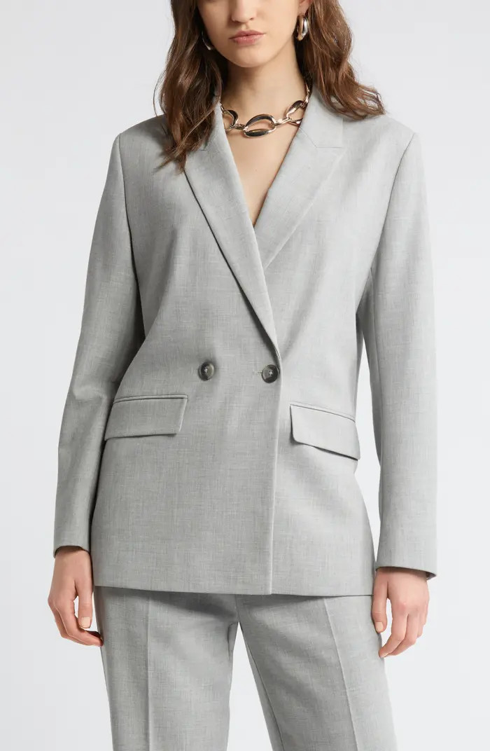 Nordstrom Double Breasted Peak Lapel Blazer | Nordstrom | Nordstrom