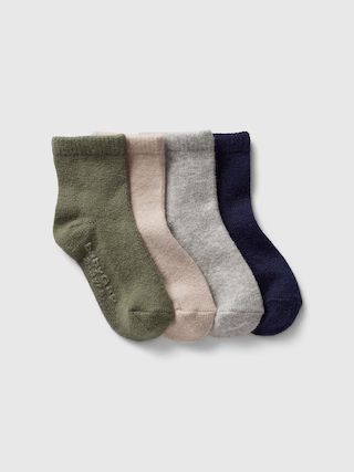 babyGap CashSoft Quarter Crew Socks (4-Pack) | Gap (US)