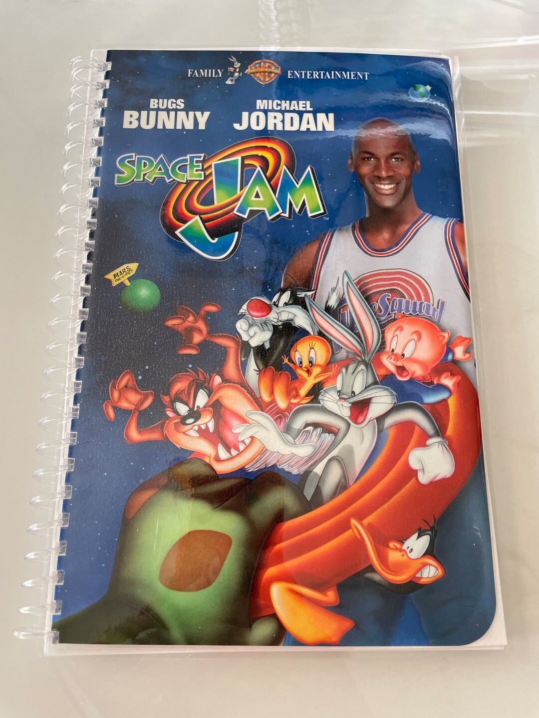 Space Jam 90s Movie VHS Upcycled Spiral Bound Notebook Journal Vintage Michael Jordan Bugs Bunny ... | Etsy (US)