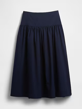 Poplin Drop-Waist Maxi Skirt | Gap (US)