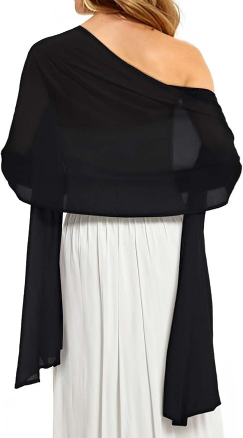 CHICGAL Women's Scarf Shawls and Wraps for Evening Dress Wedding Party Bridal Scarves Sarong Cove... | Amazon (US)