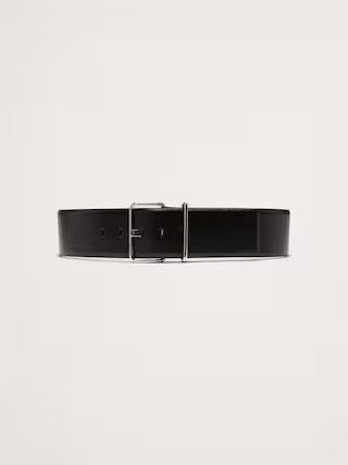 Leather Square-Buckle Waist Belt | Banana Republic (US)