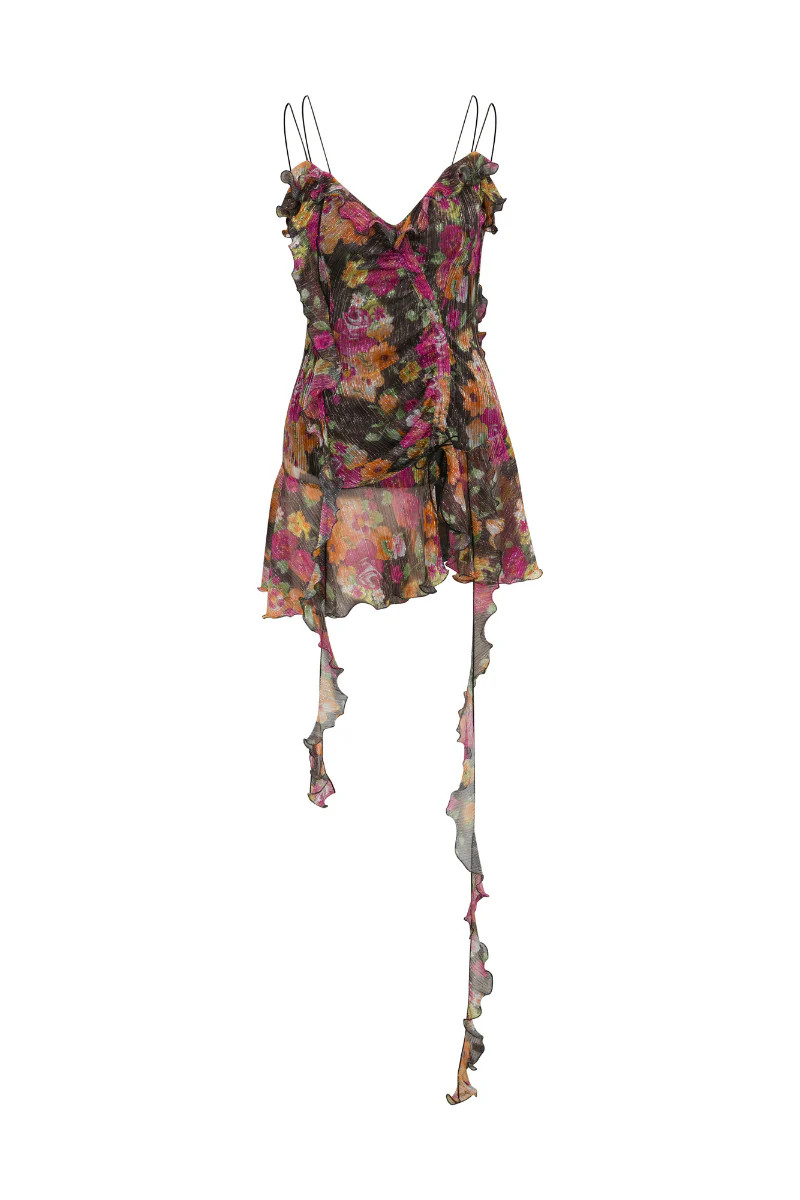 FLORAL JERSEY DRESS WITH RUFFLES | Sudi Etuz | CULT MIA | CULT MIA UK LTD
