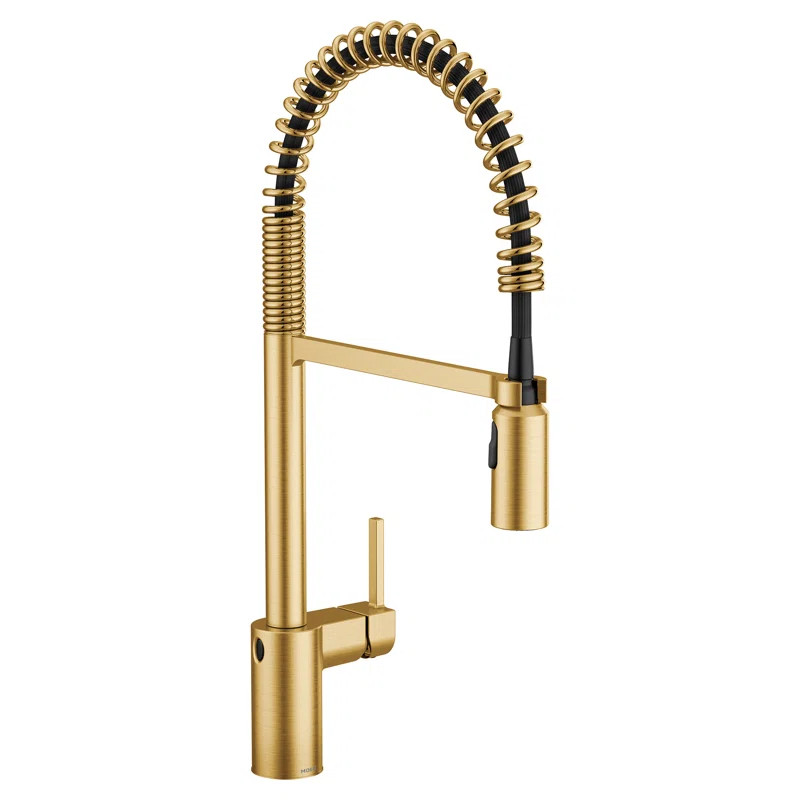 Moen Align MotionSense Wave Single Handle Spring Pulldown Kitchen Faucet with Power Clean Technol... | Wayfair North America