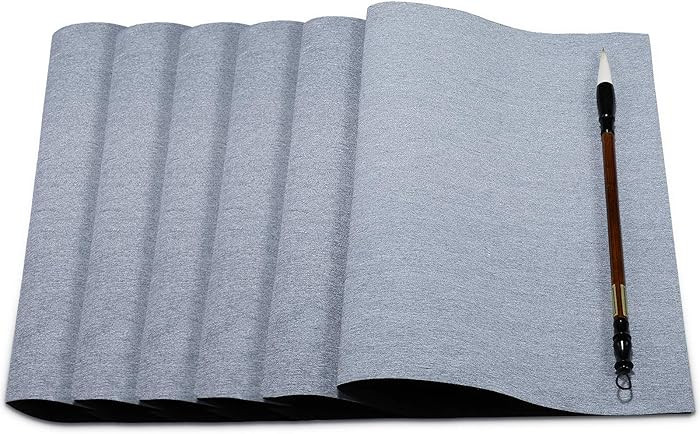 Dianelhall 6 Pieces Water Drawing Writing Cloth Reusable Water Paper Chinese Calligraphy Mat for ... | Amazon (US)