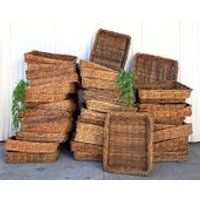 Rustic Wicker shallow Storage Basket | Etsy (US)
