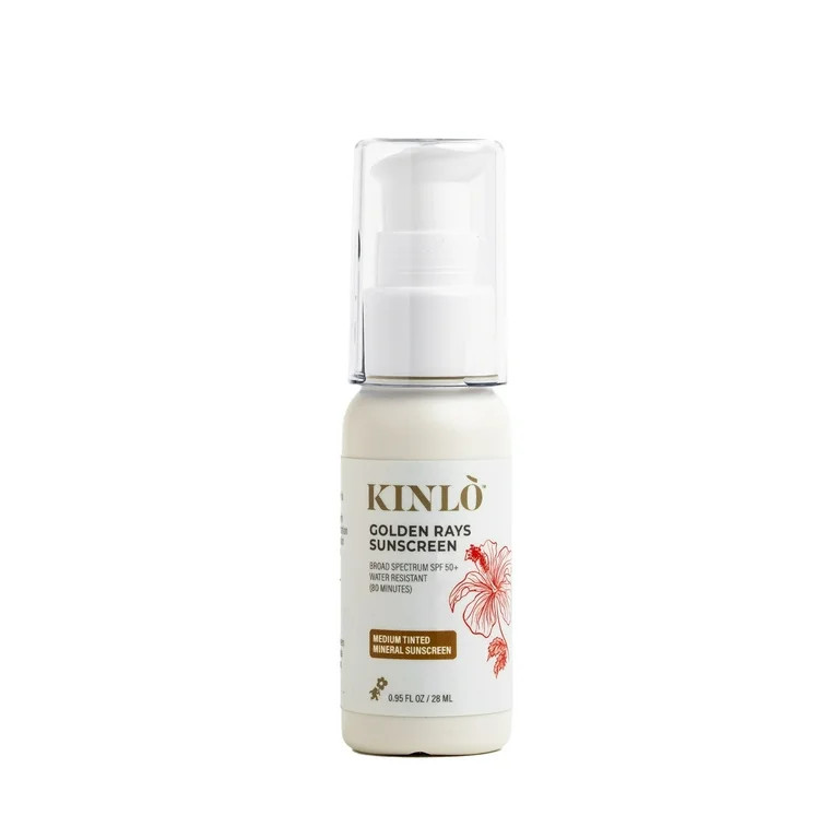 KINLO Golden Rays Tinted Sunscreen SPF 50, Active Mineral Sunscreen, Reef Safe, Water Resistant U... | Walmart (US)