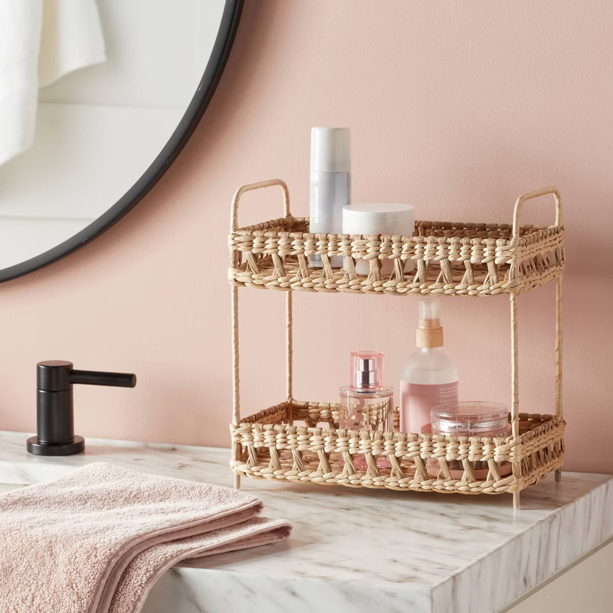 Natural Woven Tiered Tray Organizer - Threshold™ | Target