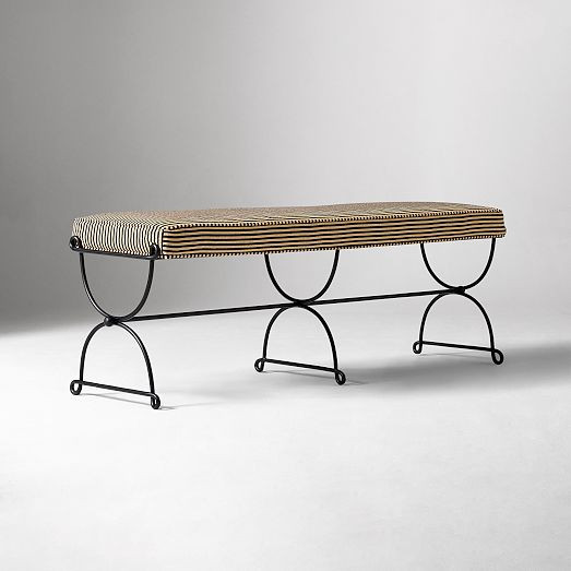 Pierce & Ward Iron Bench | West Elm (US)