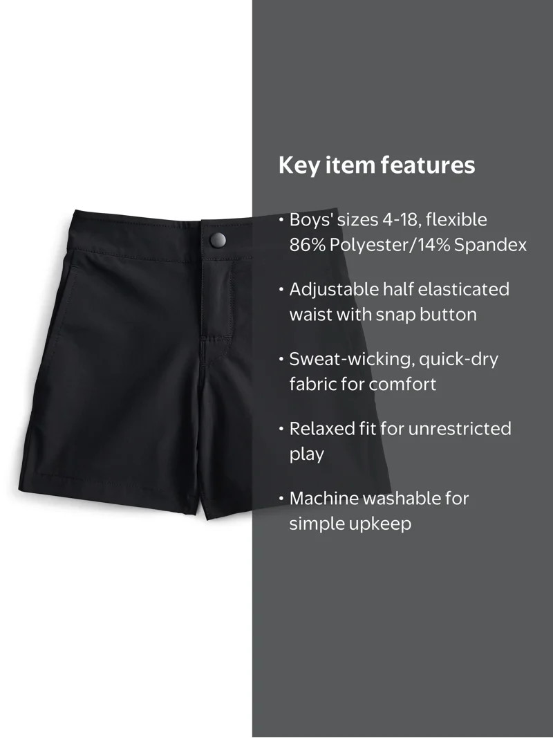 Athletic Works Boys Active Performance Shorts, Sizes 4-18 | Walmart (US)