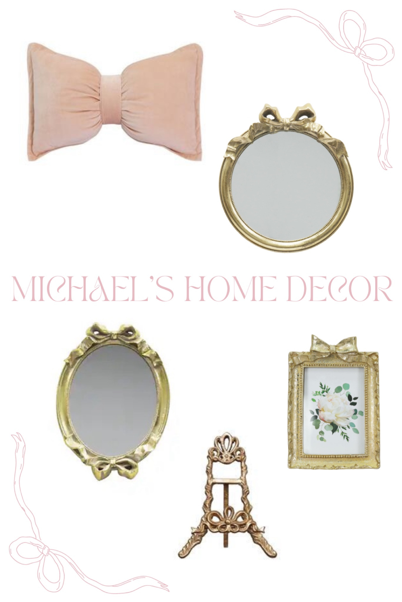 The cutest new collection from Michaels!!! #homedecor #bows #gold #giftguide #decor #mirror 🪞🤍🎀

#LTKHome #LTKFindsUnder50 #LTKGiftGuide