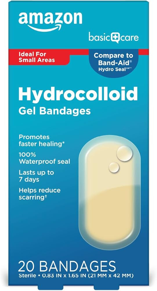Amazon.com: Amazon Basic Care Advanced Fast Healing Hydrocolloid Gel Bandages, Regular 20 : Healt... | Amazon (US)