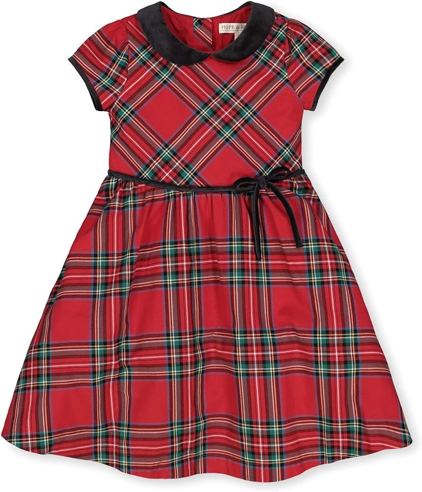 Hope & Henry Girls' Short Sleeve Special Occasion Peter Pan Collar Dress | Amazon (US)