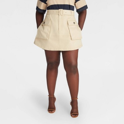 KBB by KAHLANA Women's 'The Flared Cargo Skirt' - Tan 24 | Target
