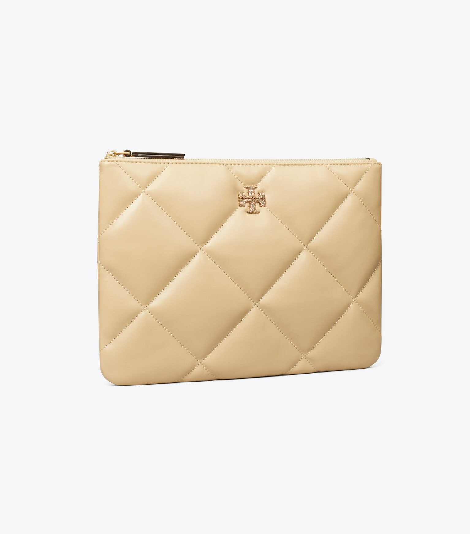 KIRA DIAMOND QUILT PAVÉ LOGO POUCH | Tory Burch (US)
