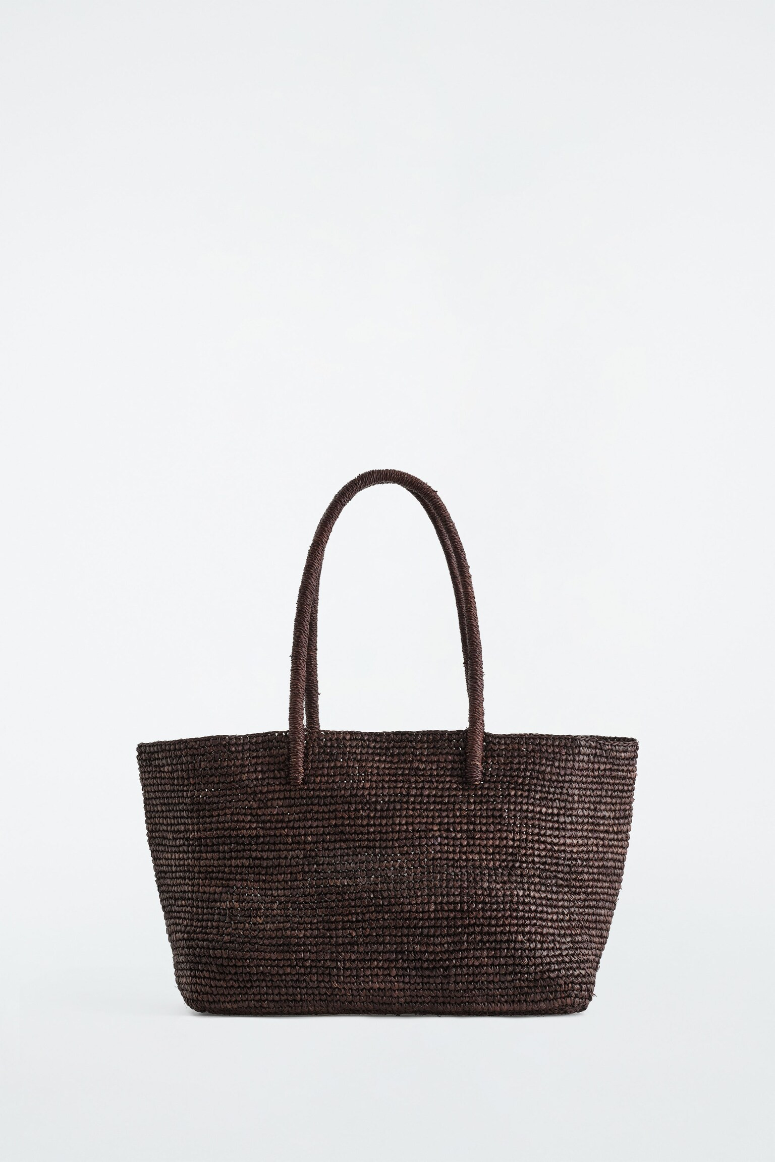 MINI WOVEN TOTE BAG - RAFFIA - DARK BROWN | COS UK