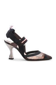Fendi Colibri Slingback Heels in Black,Neutral | FWRD 