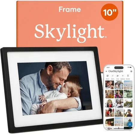 Skylight 10" Digital Picture Frame, 8GB WiFi Touchscreen Photo Frame with Email Sharing and Cloud Storage, Adjustable Orientation - Black | Walmart (US)