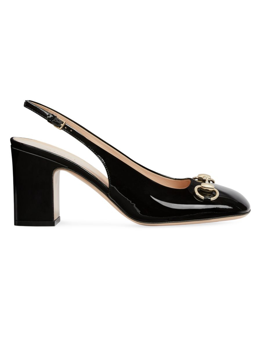 Lady Horsebit 75MM Patent Leather Pumps | Saks Fifth Avenue