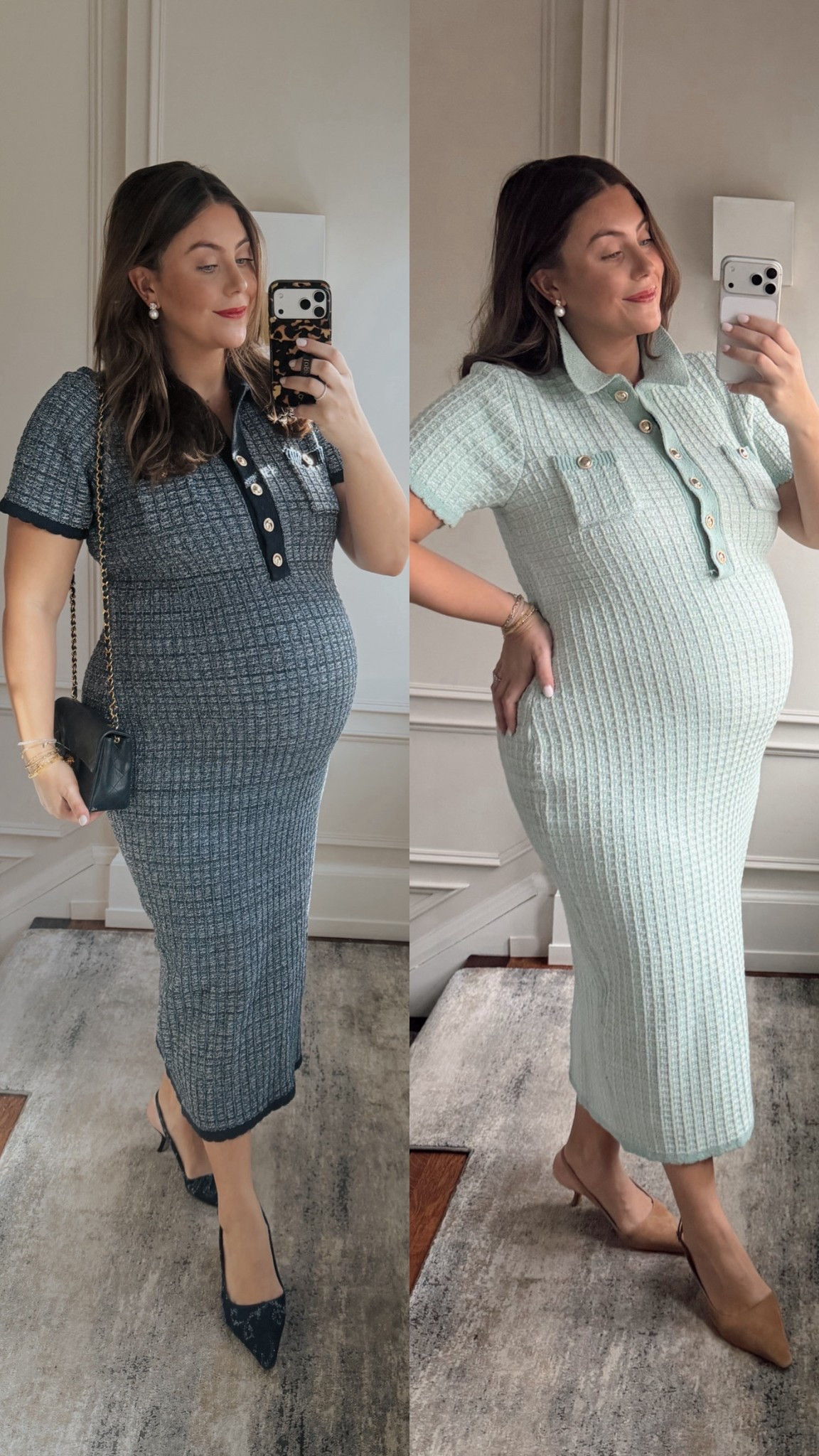 Loved this dress so much I got it in 2 colors! Wearing size 16. Wearing XL in maternity shapewear. 

#LTKootd #LTKBump #LTKMidsize