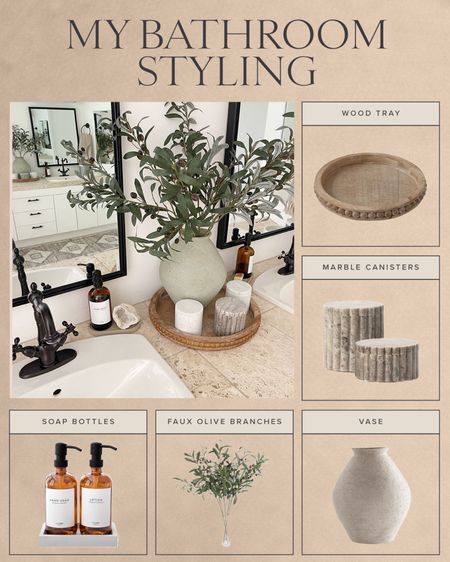 HOME \ bathroom styling 

Amazon decor
Vase
Olive branches 

#LTKFindsUnder50 #LTKHome