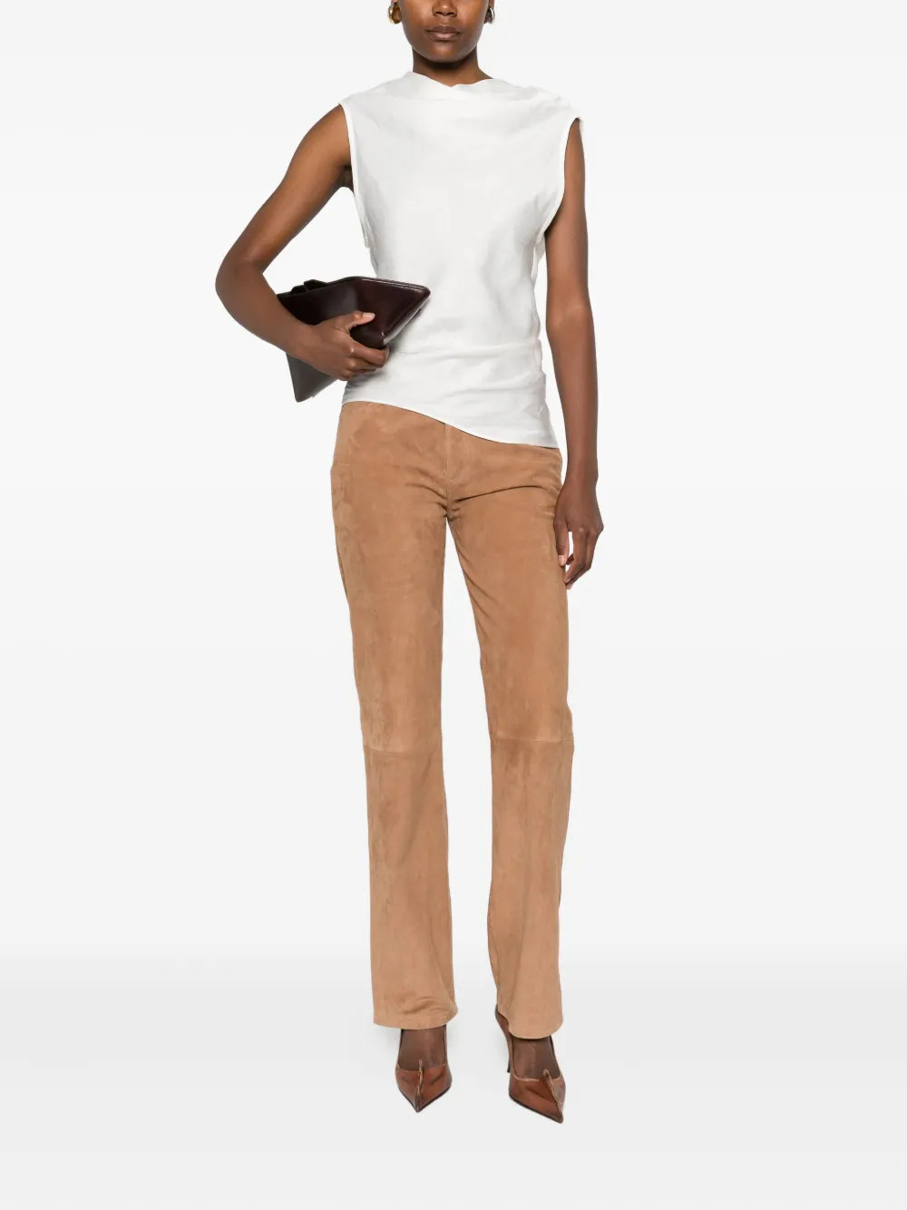 suede pocket trousers | Farfetch Global