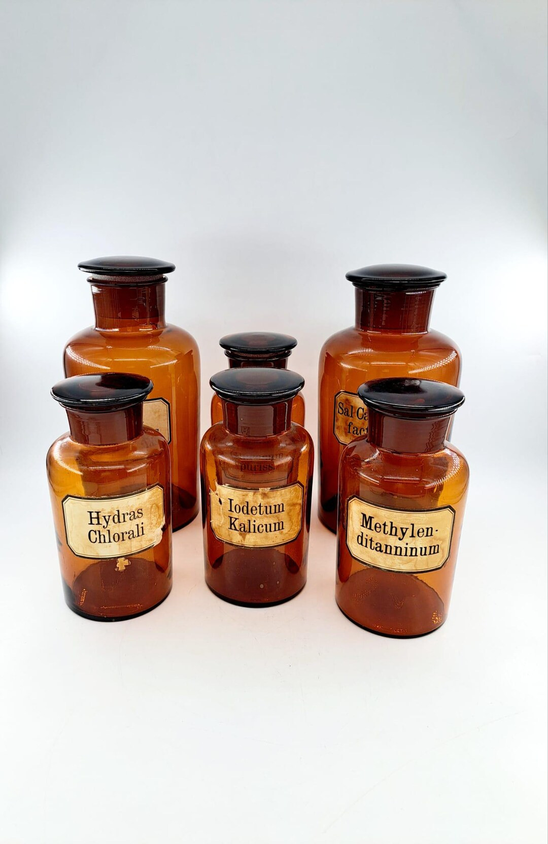 Antique Amber Glass Pharmacy Container Jar - Etsy | Etsy (US)