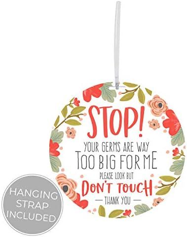 CANOPY STREET Stylish Floral Stop! Don't Touch Baby Car Seat Sign/Modern Illustrated Baby Stroller G | Amazon (US)