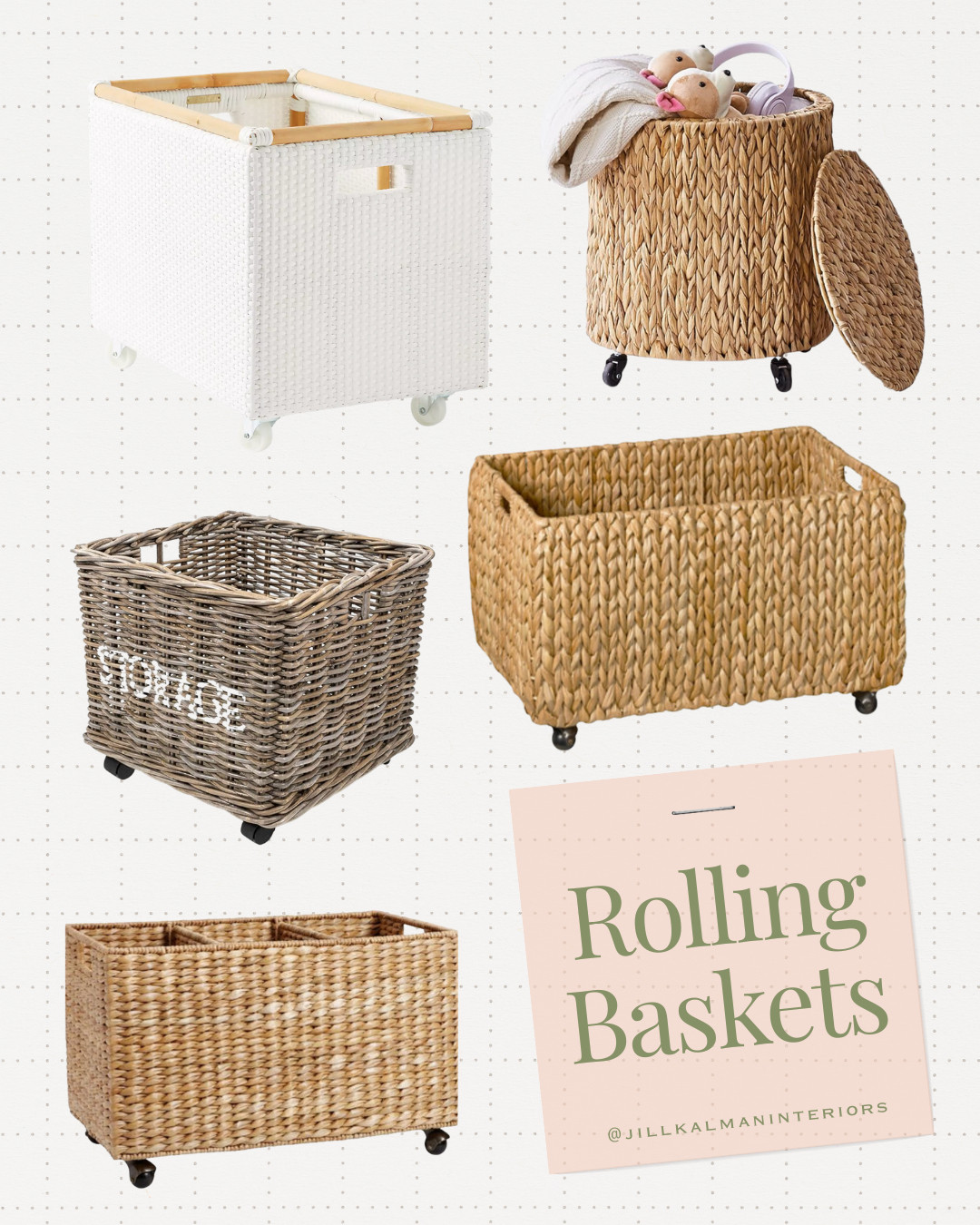 My favorite rolling baskets for hiding away your exercise equipment (or anything!) without compromising your home decor.  

 #LTKHome