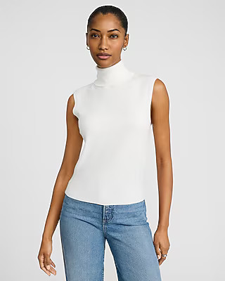 Airy Soft Skimming Turtleneck Sweater Tank | Express