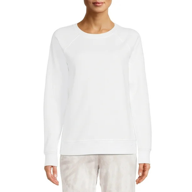 Keep things cozy with this Time & Tru Fleece Crew Neck Sweatshirt. Top off your jeans with this c... | Walmart (US)