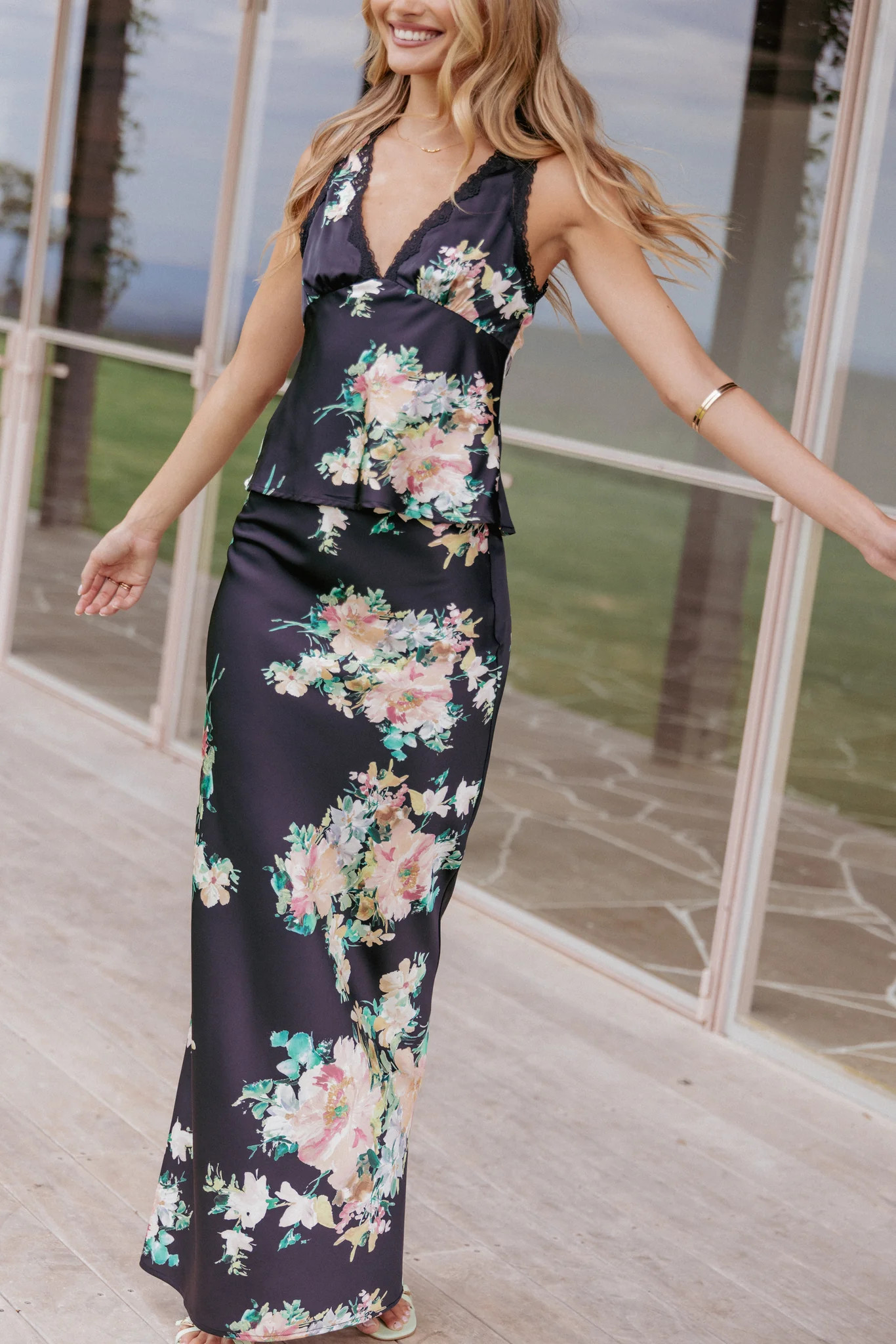Velman Skirt - Black Floral | Petal & Pup (US)