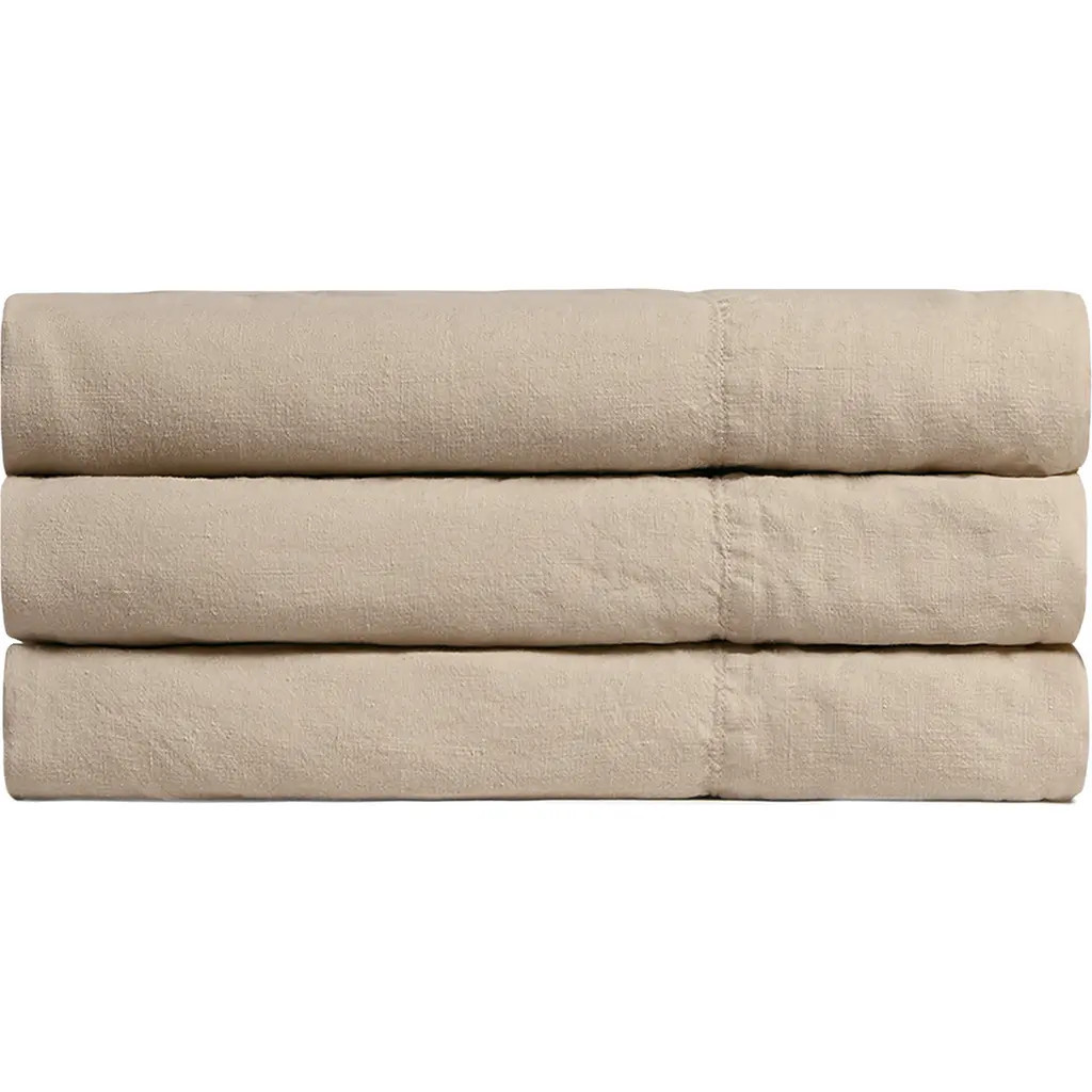 Parachute Linen Flat Sheet in Toast at Nordstrom, Size King | Nordstrom