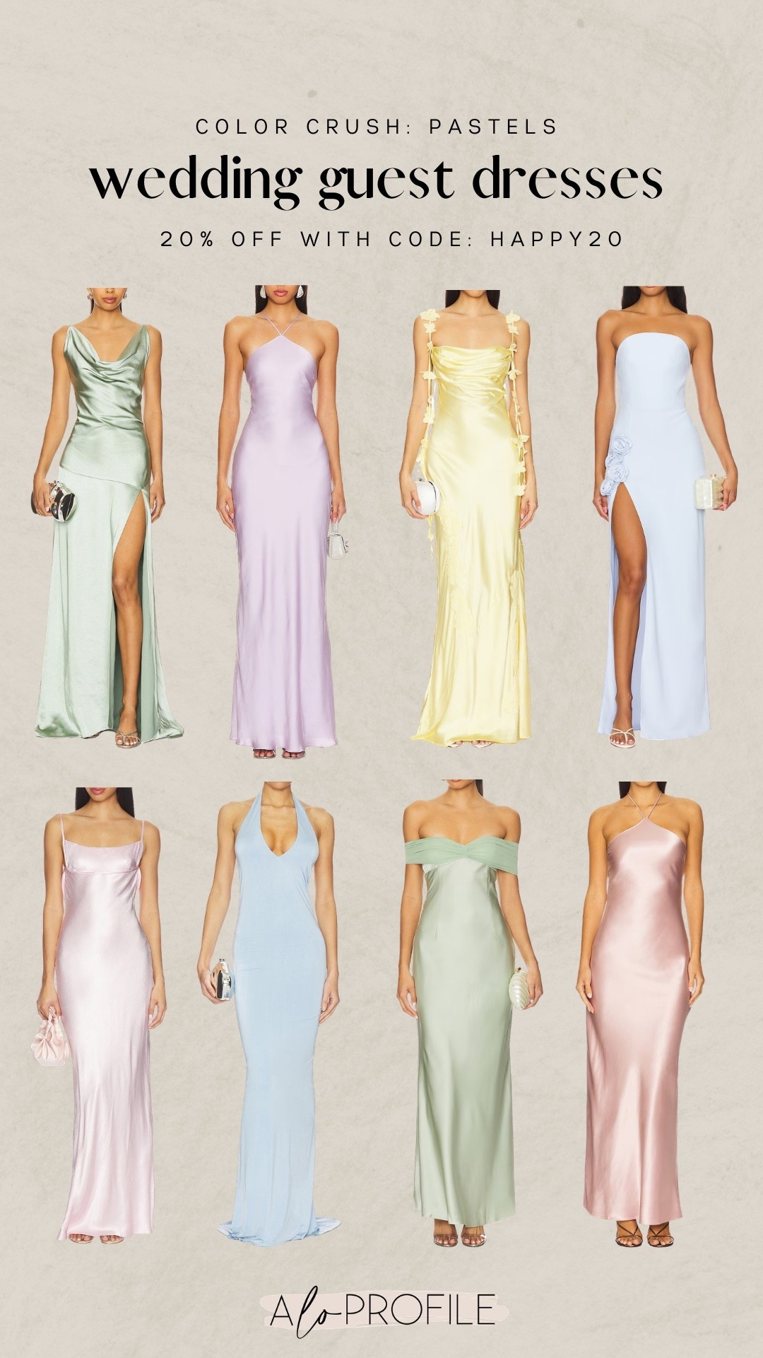 Spring wedding guest dresses on sale for 20% off with code: HAPPY20. Sale is only for 24 hours!! #revolve #revolvespringsale 