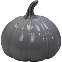 Four Candle Glazed Ceramic Pumpkin Ornament Autumn Decoration in Grey | Debenhams UK