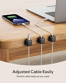 8 Pack Magnetic Cord Organizer, Cable Smooth Adjustable Easy Secure Cable Management, Wire Holder... | Amazon (US)