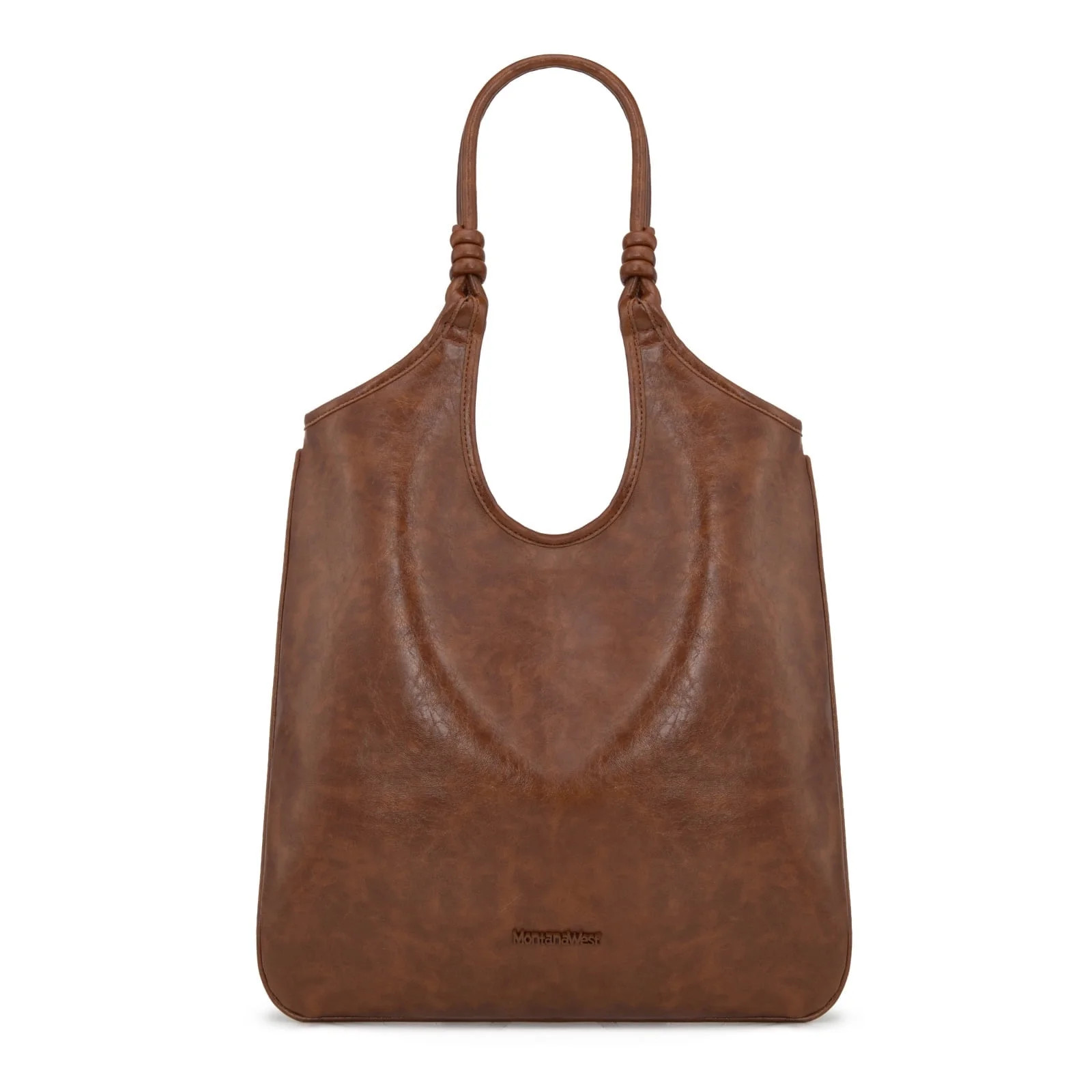 Montana West Hobo Bags for Women Soft Shoulder Purses and Handbags with Knotted Handles, Dark Bro... | Walmart (US)