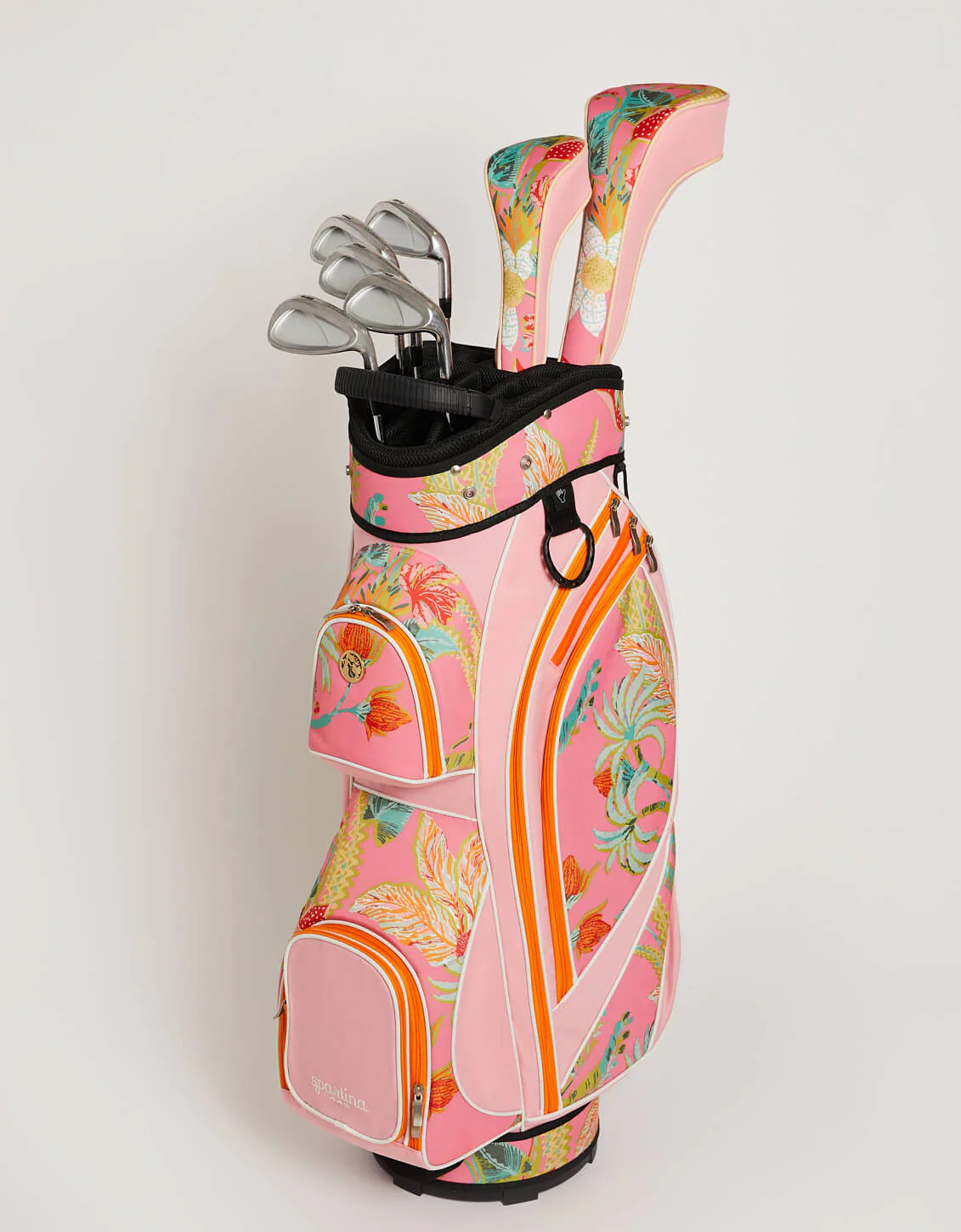 Golf Cart Bag Queenie Tropical Floral Pink | Spartina 449