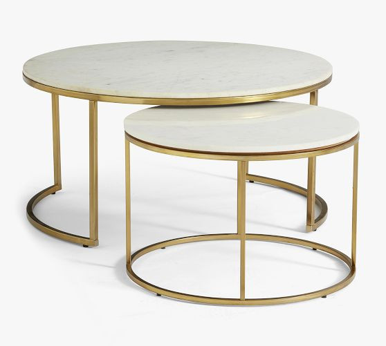 Delaney Round Nesting Coffee Tables | Pottery Barn (US)