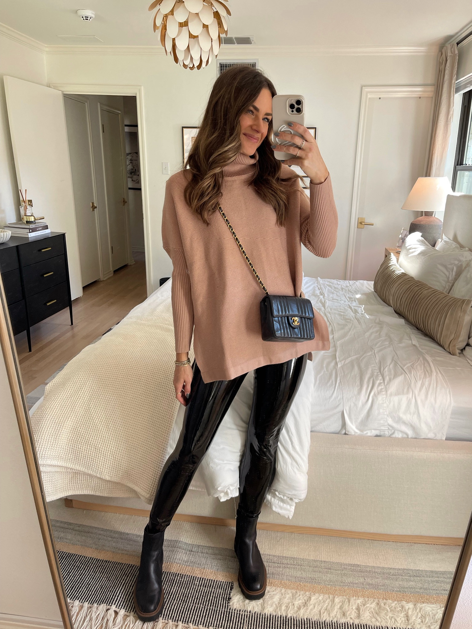 This tunic sweater is so soft & cozy. It comes in 30+ colors & is perfect for leggings. I'm wearing a size S in the sweater & my leggings. Boots fit TTS. Amazon find, Amazon style, Amazon fashion, Amazon fashion finds, fall outfit, fall style, fall sweater, found it on Amazon, Amazon fall fashion