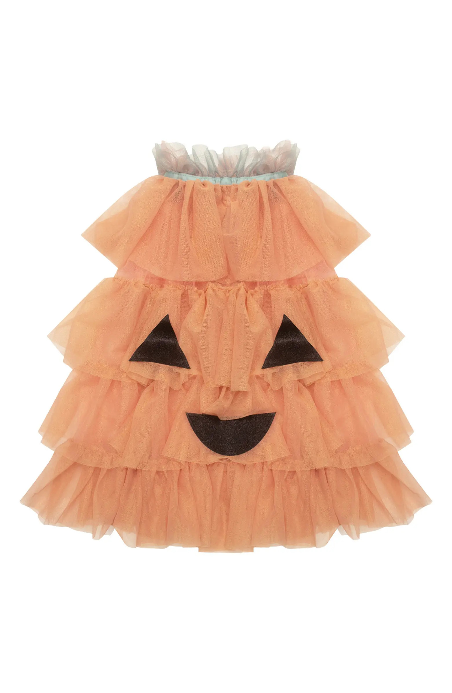 Kids' Pretty Pumpkin Tiered Tulle Costume Cape | Nordstrom