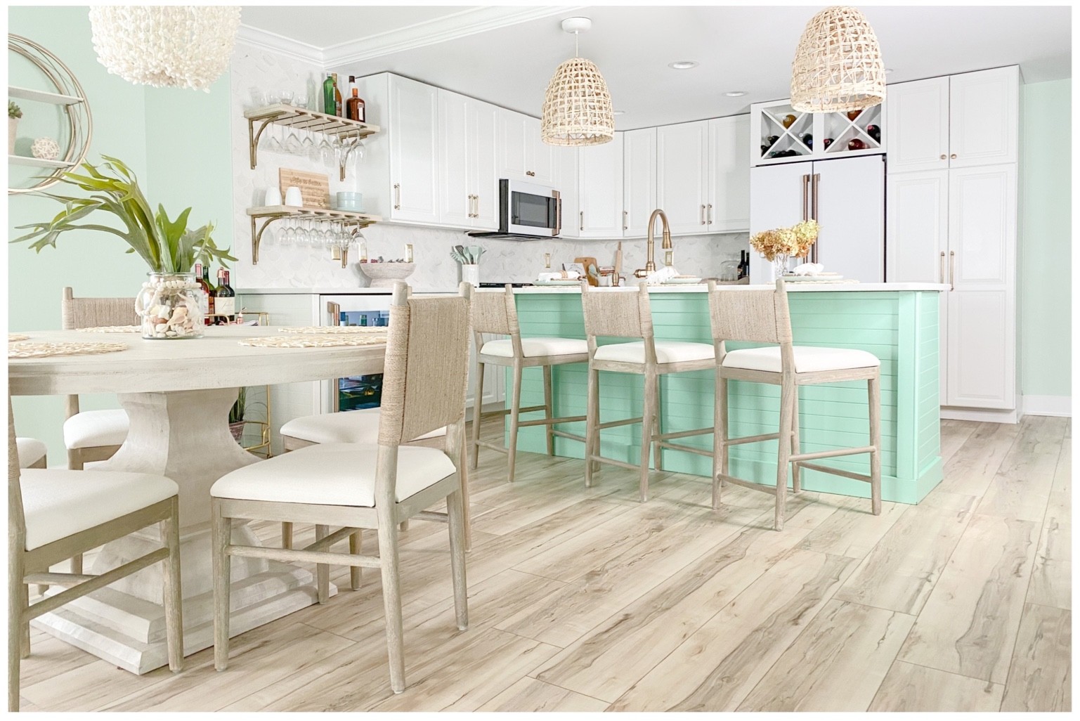 Minty fresh Ocean City, MD Kitchen Reno! #ginadragodesign #interiordesign #ballarddesigns

#LTKhome #LTKSeasonal #LTKfamily