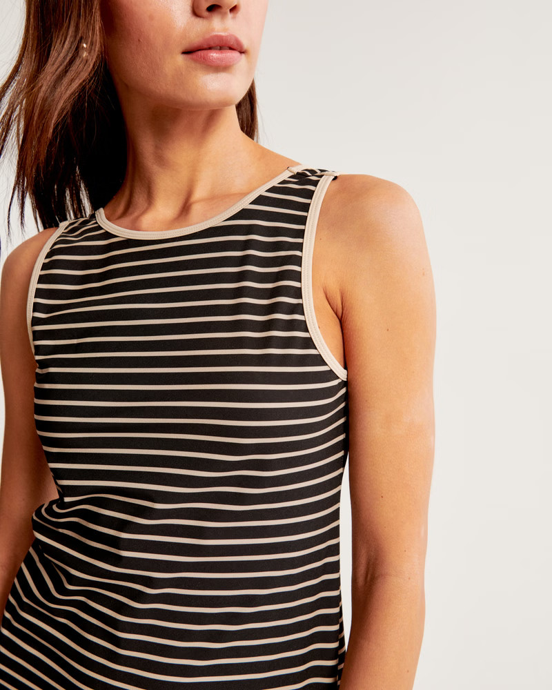 Open-Back Traveler Mini Dress | Abercrombie & Fitch (US)