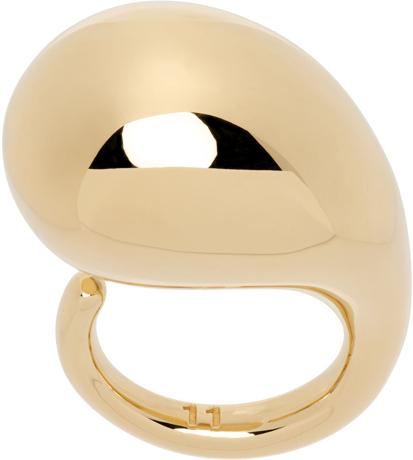 Bottega Veneta Gold Drop Ring | SSENSE