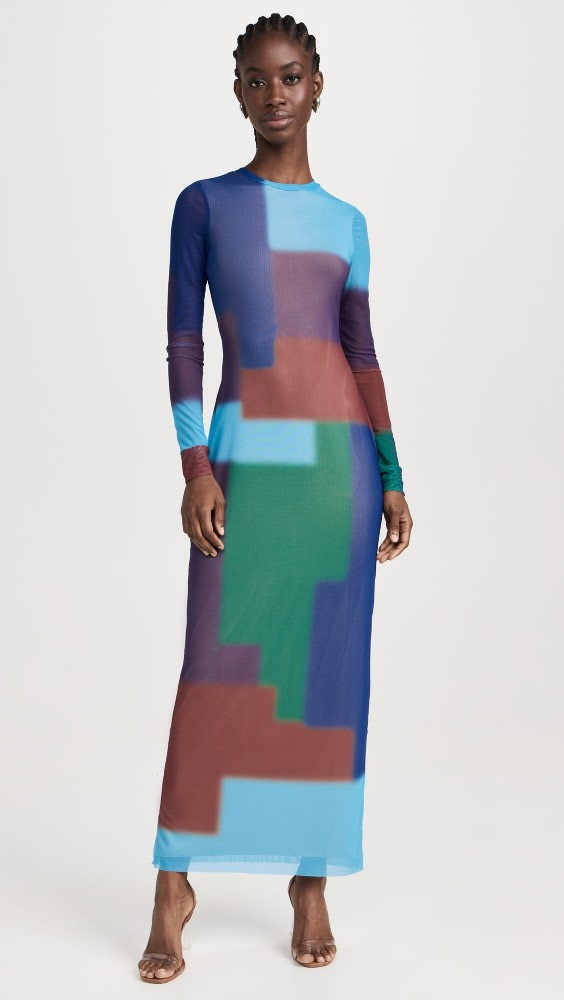 AFRM Didi Mesh Column Maxi Length Dress | Shopbop | Shopbop